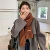 Bufanda de pata de gallo para mujer Invierno Imitación cachemira 2024 Nuevo estilo coreano Versátil Estudiante Pareja Bufanda tejida cálida