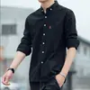Camisa Fina de Manga Larga Ropa de Trabajo para Hombre Top Rayado Verano Moderno Camisa de Manga Larga Rayada de Negocios