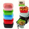 Bandeja para hornear en freidora de aire forrada con bandeja de silicona para hornear a medida Accesorios para freidora de aire, canasta, freidora profunda