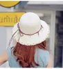 Chapéu de Praia com Laço Doce, Chapéu de Palha com Proteção Solar para Mulheres, Chapéu de Sol Elegante e Moderno com Aba Larga, Chapéu de Proteção Solar para Exterior