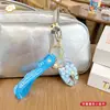 Llavero Creativo de Cangrejo con Pinza de Cangrejo y Perlas de Arena Movediza Colgante para Bolso de Pareja Exquisito Lindo Adorno de Llavero Regalo Venta al por Mayor
