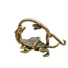 Adornos populares de latón con cuatro bestias míticas: Dragón Verde, Tigre Blanco, Ave Bermellón, Tortuga Negra, artesanías y adornos de cobre para el hogar estilo antiguo