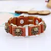Fábrica mayorista de joyería Yiwu directo de fábrica pulsera de muñeca de piel de vaca pulsera de cuero de calavera pulsera punk