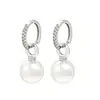 Pendientes de Perla de Imitación de Venta Caliente Transfronteriza, Colgantes para Orejas, Aretes de Botón, Joyería para Orejas de Cobre de Moda de Gama Alta de Nicho, Accesorios para Piercings