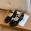 Sapatos Femininos Mary Jane Populares 2025 Verão Novo Dopamina Estilo Fada Francês Salto Alto Versátil Salto Grosso Sapatos Solteiros