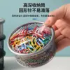 Clipe de papel colorido material de escritório clipe de papel arquivo grande marcador de página material escolar clipe de papel caixa de armazenamento de malha