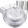 175 Conjuntos de Pratos de Jantar Descartáveis para Exportação, Novos Pratos com Padrão de Dragão em Relevo e Borda Dourada, Taças de Vinho, Garfos, Colheres, Plástico Rígido Ps