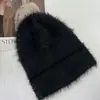 Fábrica de Gorros de Punto Acrílico En Stock Estilo Coreano Color Sólido Otoño e Invierno Gorro de Maternidad Gorro de Lana Gorro para Clima Frío Gorro Holgado Venta al por Mayor Dropshipping