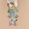 Flores de Primavera, Aretes de Borla de Flores Coloridas, Aretes de Clip de Bobina de Mosquito Frescos de Primavera con Dopamina para Orejas No Perforadas