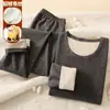 Venta al por mayor del fabricante Conjunto de Ropa Interior Térmica de Visón Cachemir Seda para Hombres y Mujeres, Ropa Térmica de Pareja Otoño e Invierno
