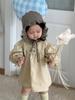Vestido Largo de Princesa para Bebé Niña Otoño 2026 Nuevo Estilo Coreano Ropa Infantil Vestido de Solapa para Niñas Ropa de Otoño para Niños