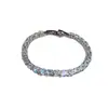 Pulsera con Hebilla Cuadrada de Circonita Chapada en Oro Real, Lujo Accesible, Pulsera de Gama Alta, Moderna, Exquisita y Versátil para Mujeres