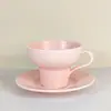 Fabricantes de origen taza personalizada de gres vintage taza para latte par de tazas para pareja taza de café estilo ns taza de café de cerámica platillo para taza de café