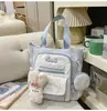 Mochilas Escolares de Aspecto Elegante en Colores Contrastantes para Mujeres, Mochilas de Viaje de Gran Capacidad para Secundaria y Preparatoria, Almacenamiento Multicapa, Mochilas Ligeras para Estudiantes