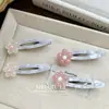 Grampo de Cabelo Acetato Flor Dongdaemun Coreano Simples Longo Oval Vazado Presilha Bico de Pato Clipe para Franja Lateral Acessórios de Cabelo para Mulheres Atacado