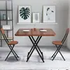 Mesa plegable para uso doméstico, mesa de comedor portátil simple, mesa cuadrada para apartamentos de alquiler, mesa de comedor minimalista de tamaño pequeño