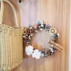 Kit de Manualidades Navideñas Estilo Rústico Americano, incluye materiales para hacer coronas, adecuado para jardines de infancia, floristerías y decoraciones de puertas interiores
