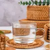 Posavasos grande de ratán tejido vietnamita para otoño, juego de té, accesorios, almohadilla aislante del calor, base para cuenco, mantel de mesa, cubierta de colocación Guangxi