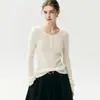 Suéter de malha de cashmere com alças + novo colete feminino de outono/inverno estilo coreano com botões e gola U de manga longa, versátil
