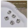 Nuevos Accesorios para Uñas con Diamantes Apilados Azul Claro, Diamantes Apilados Rectangulares con Acabado Azul Brillante, Corazón Torcido, Accesorios de Uñas de Lujo Accesibles