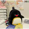 Linda Bolsa Cruzada de Peluche de Pingüino Gordito de Dibujos Animados para Niñas, Nueva Mochila Ligera de Peluche para Estudiantes de Otoño e Invierno