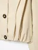 Chaqueta gabardina corta de mujer estilo europeo y americano transfronterizo modelo nuevo 2026 cuello alto doble botonadura dobladillo elástico