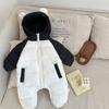 Abrigo de Invierno para Bebé Recién Nacido Acolchado de Algodón Súper Lindo Lindo Algodón Espesado Estilo Occidental para Niños y Niñas Color en Contraste Cálido Ropa para Escalar
