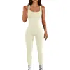 Mono de pantalón de hilo caliente transfronterizo sin costuras elástico ropa deportiva fitness una pieza traje de yoga mono