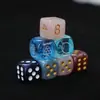 Dados de resina al por mayor de 15-16 mm, dados redondos coloridos para juegos de mesa, bares, juegos de entretenimiento KTV