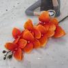 Flores de Orquídea Mariposa Artificiales de 7 Cabezas Impresas en 3D para Decoración de Boda, Decoración de Mesa de Comedor para el Hogar, Flores de Seda de Exportación