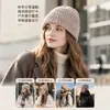 Gorro de tricô grosso transfronteiriço, moderno e espesso para outono e inverno, com barra dobrada, adequado para homens e mulheres, e ideal para ciclismo ao ar livre para mantê-lo aquecido