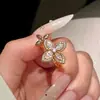 Anel aberto de ouro maciço 14k banhado com zircônia quadrada, coração de borboleta, pérola, anel simples e estiloso para o dedo indicador, joia para mulheres