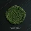 Porta-copos Redondo com Textura Áspera Tingido de Caqui, Base Antiderrapante com Isolamento Térmico, Tapete de Chá com Borda de Franja, Acessório para Cerimônia do Chá, Suporte de Xícara de Chá Doméstico de Tecido Vintage