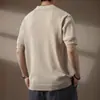 Camisa Polo de Gola Seagull estilo Americano de alta qualidade em seda gelada com detalhes vazados para homens, nova camiseta de malha de manga curta soltinha de verão