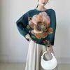Camiseta Holgada Adelgazante de Manga Larga para Mujer Talla Grande, Elegante y Juvenil para Madres de Mediana Edad y Mayores, Top Fruncido de Moda