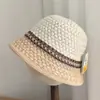 Sombrero de Pescador de Punto Hueco para Mujer 2026 Nuevo Primavera Verano Estilo Japonés Sombrero de Cubo ins Literario Delgado Transpirable Sombrero de Cuenca