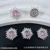 Pulsera Brazalete Collar Joyería de Copo de Nieve con Cierre de Cuentas DIY Corte Rosa Milenio Zirconia