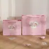 Bolsa de Tela de Oso Dulce y Divertida, Linda Bolsa de Regalo de Dibujos Animados, Bolsa de Papel Rosa y Azul para Envolver Regalos para Niños y Niñas, En Stock