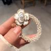 Banda para el cabello estilo Chanel, elegante lazo para el cabello de Corea del Sur, banda de goma para el cabello, celebridad de Internet, simple y elegante, cola de caballo, cuerda para la cabeza, anillo para el intestino grueso, accesorios para la cabeza