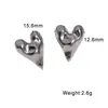 Pendientes de acero inoxidable con forma de corazón, dulces y lindos, transfronterizos, exquisitos y compactos, chapados en oro de 18 quilates, pendientes de acero de titanio personalizados y que no se decoloran