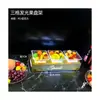 Plato de frutas luminoso plato de frutas luminoso discoteca acero inoxidable bocadillos colorido carrito de entrega de alimentos plato puesto de snacks LED KTV