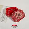 Joias e Adornos em Estilo Antigo, Caixa de Presente para Pulseira Estilo Chinês com Tampa e Base Octogonais em Brocado, Caixa Antiga para Armazenamento e Embalagem