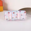 Bolsa de Cosméticos Acolchada de Algodón Floral Fresca Pequeña Estilo Coreano Bolsa para Papelería Porta Lápices Gran Capacidad Almacenamiento de Brochas de Maquillaje Bolsa para Lápices