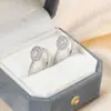 Brincos Minimalistas Modernos de Zircônia para Mulheres, Argolas Micro-Incustadas, Brincos de Temperamento Estilo Cool, Ear Cuffs com Textura de Prata Pura