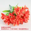 Flor Seca Única Flor de Seda Flor Artificial Buquê Decoração de Plástico Enfeites para Sala de Estar Arranjo de Flores Flor para Performance de Dança de Cerca