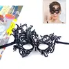 Venda Direta de Fábrica Máscara Meia Face de Baile Feminina Renda Preta Máscara para Olhos Sem Formato Máscara de Festa de Halloween