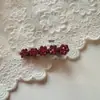 Horquilla de flor de pedrería de alta calidad clip para flequillo de frente de alto valor de color clip lateral de Corea del Sur delicado clip de pico de pato