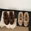Sapatos Mary Jane Femininos Marrons Camurça Retro 2026 Novos Bico Redondo Tira Única com Fivela Laço Sola Plana Com Pelúcia Veludada