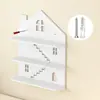 Estante creativo de pared con forma de casa para decoración de pared de dormitorio y sala de estar, estante de almacenamiento decorativo de varias capas, organizador de escritorio