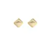 Pendientes Cuadrados de Metal Cepillado, Pendientes de Celebridad de Internet Estilo Francés, Pendientes Minimalistas de Nicho, Pendientes de Moda Únicos Nuevos y Tendencia